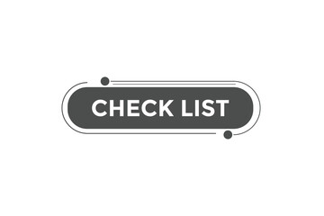 Check list button web banner templates. Vector Illustration
