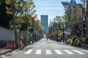 神戸市の異人館街と超高層ビル