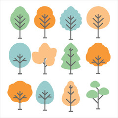 green leaf icons design template vector	