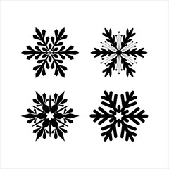 set of snowflakes