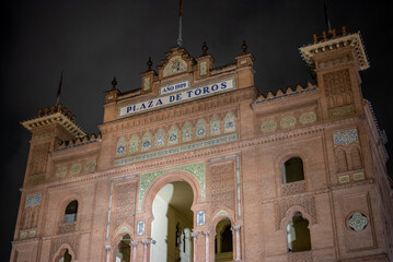 Plaza de toros de Las Ventas in Madrid, largest bullfighting arena in Spain