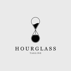 hourglass logo vector illustration design for use brand company identity - obrazy, fototapety, plakaty