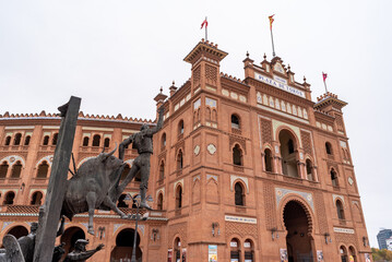 Plaza de toros de Las Ventas in Madrid, largest bullfighting arena in Spain