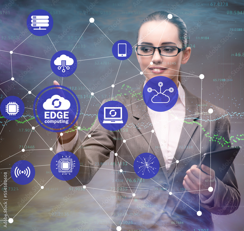 Poster fog and edge cloud computing concept
