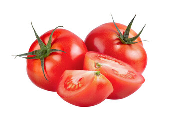 red tomato isolated on transparent png