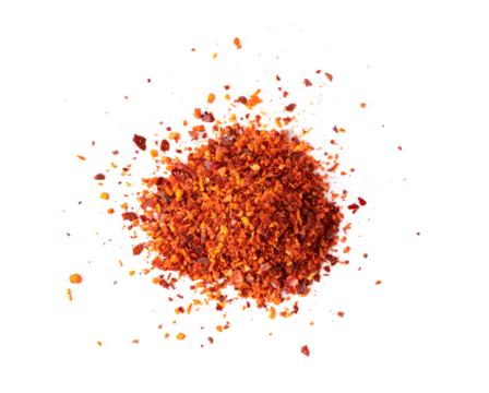 Crushed red chili pepper  on transparent png
