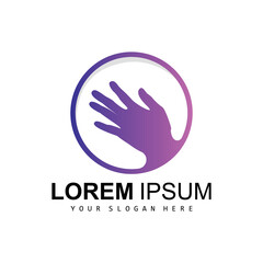 Hand Logo, Teamwork Vector, Team Company Design, Body health, Hand Care, Recycling