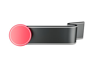 Black ribbon label cutout