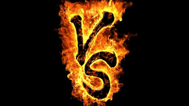 炎文字 Burning_Fire_VS_Footage_Font-C_筆文字_縦組み 寄り