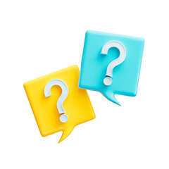 Question Mark 3D Render Cutout