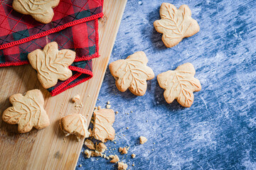 Maple leaf cookie the Canadian snack 