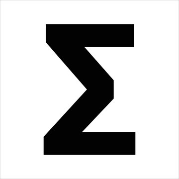Greek capital letter sigma. The symbol Σ (sigma) is generally used to denote a sum of multiple terms.