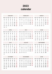 2023 calendar