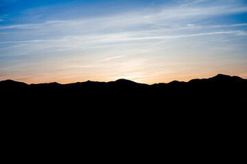 sunset over the mountains