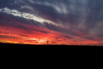 sunset over the lake