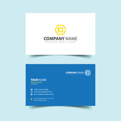 Colorful professional business card design template. corporate business card