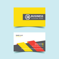 Colorful professional business card design template. corporate business card