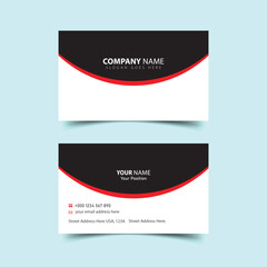 Colorful professional business card design template. corporate business card
