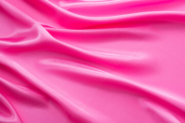 Close up of pink silk background