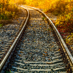 The dead end of the railway corroded over time.