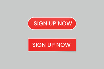 Sign up now button on gray background