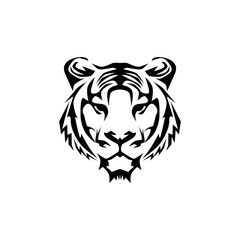 The tiger icon is black, on a white background.