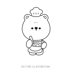 Fototapeta premium birthday bear outline