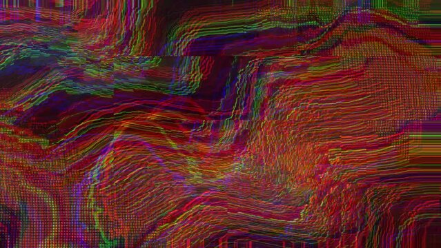 Loop TV Glitch Dream Bad Signal Databending Background Animated