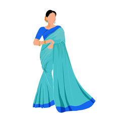vector Indian woman