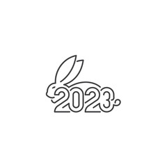 2023 rabbit year. Vector logo icon template