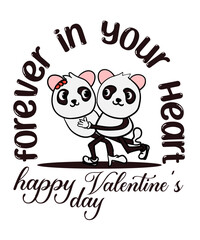 Teddy bears love । valentine's day design.  