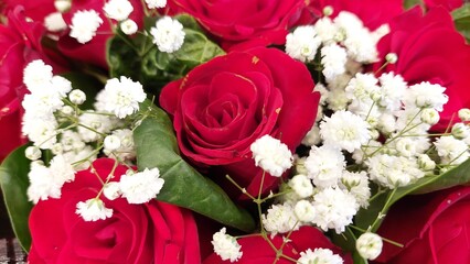 red flowers background of roses design for love concept