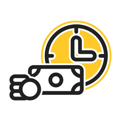 deposit icon on isolated background. set of business and financial icons