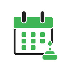 calendar and date icon on isolated background. set of calendar and date icons