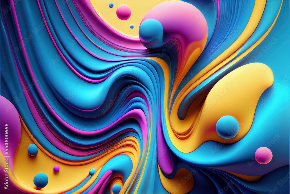 Aufkleber a colorful abstract background with a blue. generative ai