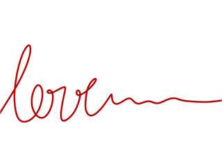 Valentine Heart Line Illustration