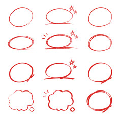 Collection hand drawn important sign. Set simple doodles isolated on white background. sign mark icons. illustration vector.