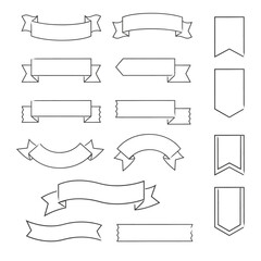 Collection of label and decorations for business. Vintage Retro Vector Logo for banner.