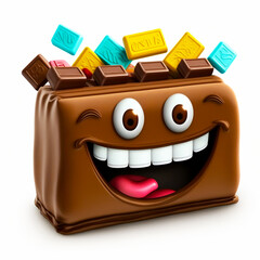 Happy Chocolate Bar Emoji