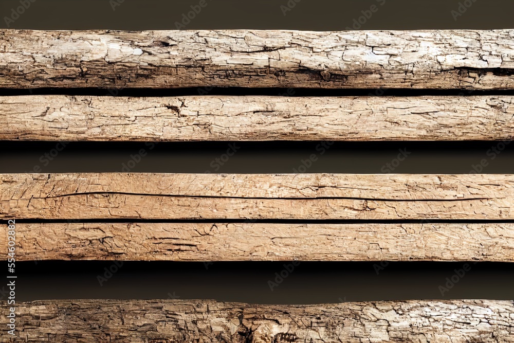 Poster a close up of a piece of wood with different patterns and sizes of wood sticks on it. generative ai