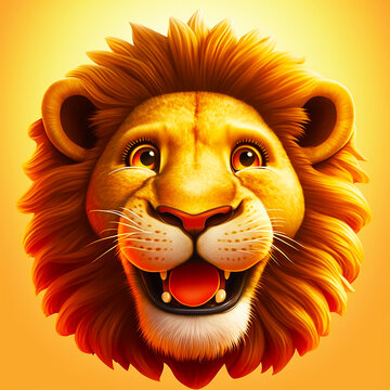 Happy Lion Emoji