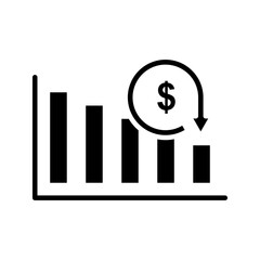 Bankrupt icon. sign for mobile concept and web design. vector illustration