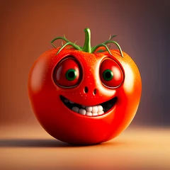 Fotobehang Happy Tomatoe Emoji © Fernando