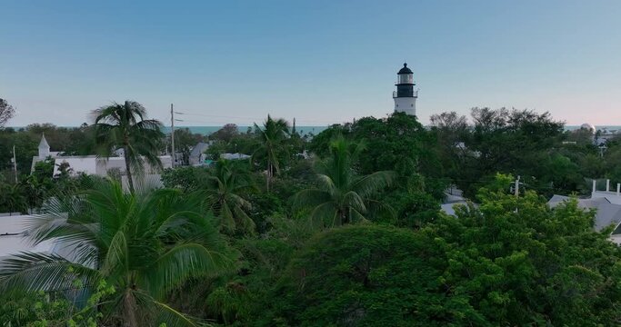 The lighthouse is not on the shore but inland at Key West Florida