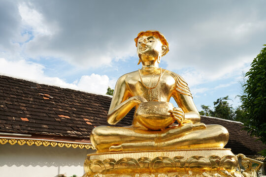 Upagupta monk in Wat Phra That Doi Kham (Temple of the Golden Mountain) Chiang Mai Thailand