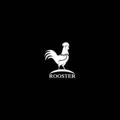 Rooster icon isolated on dark background