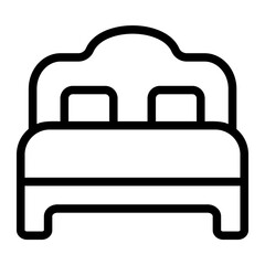 bedroom line icon