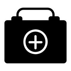 Obraz premium frist aid kit glyph icon