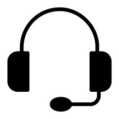 headphones glyph icon