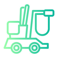 cleaning cart gradient icon